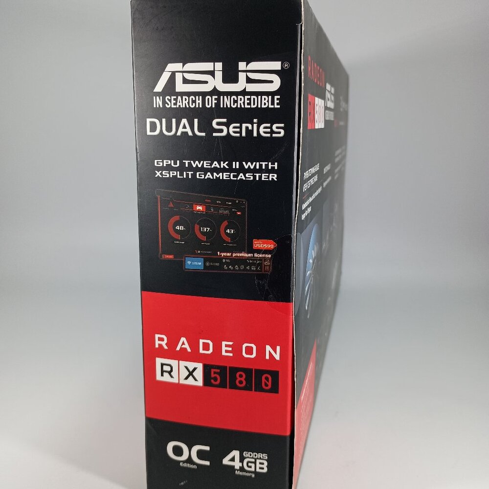 "NEW IN BOX" ASUS AMD Radeon RX 580 4GB GDDR5 Graphics Card (DUAL-RX580-O4G) - Picture 2 of 8